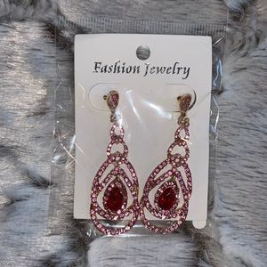 Burgundy Dangle Earrings